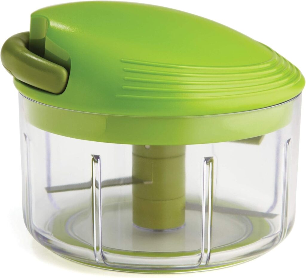 Kuhn Rikon Pull Chop Chopper/Manual Food Processor with Cord Mechanism, Green, 2-Cup 