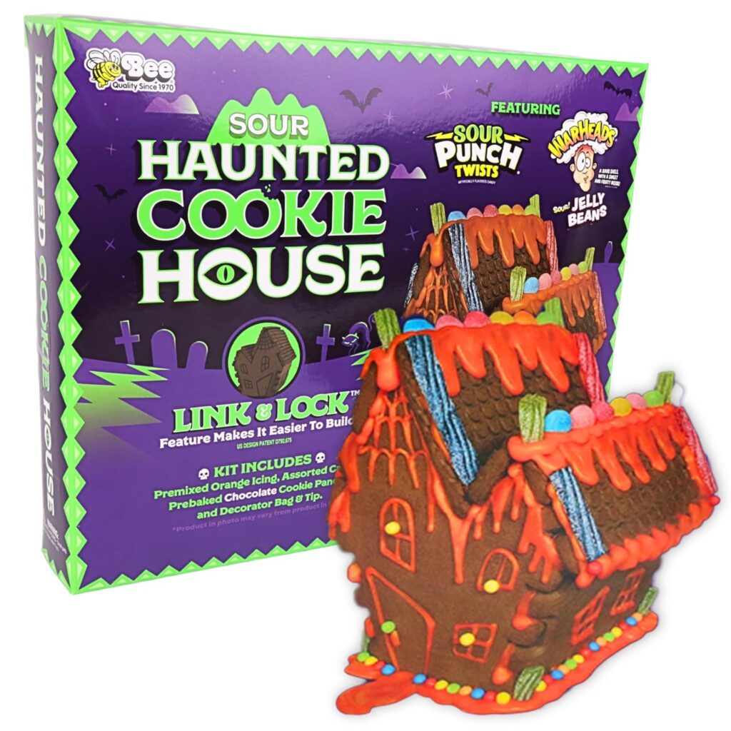 
Halloween Haunted Gingerbread House, Cookie Decorating DIY Kit with Sour Candy, Instructions Included, 26 Ounces
Brand: Bee International, Inc.
