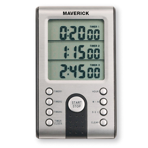 Maverick Professional Digital 3-Line Timer and Clock, TM-03