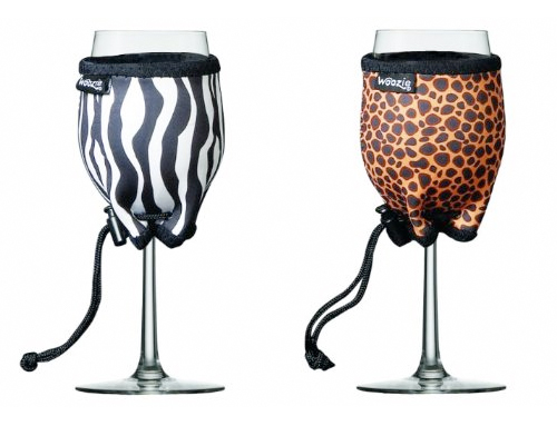 Oenophilia Woozie Neoprene Wine Glass Sleeve Safari Collection Party Pack