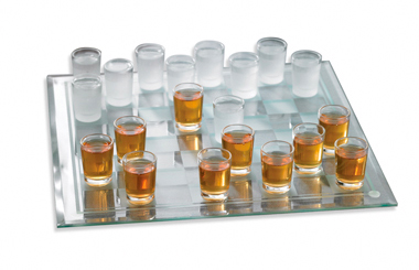 Crystal Clear Checkers 27-Piece Shot Glass Set