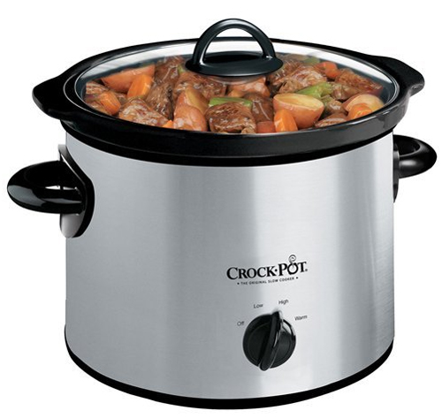 Crock-Pot SCR300SS 3-Quart Round Manual Stainless Steel Slow Cooker