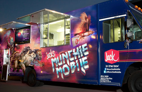 Hit the Road, Jack: Newest Jack in the Box Restaurant Is Actually a 34-Foot-Long Food Truck -- Jack's Munchie Mobile.