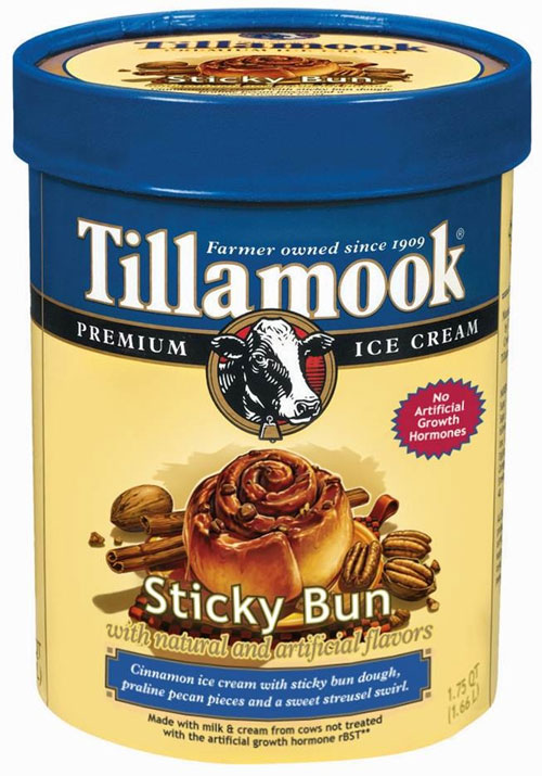Tillamook Sticky Bun Ice Cream.