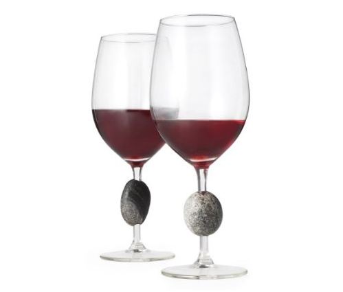 Sea Stones Stone-Stemmed 12-Ounce Wine Glass, Set of 2