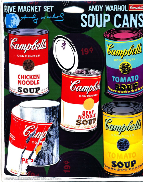 Andy Warhol Campbellâ€™s Soup Can Magnets