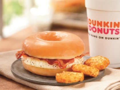 Dunkinâ€™ Donuts Glazed Donut Breakfast Sandwich