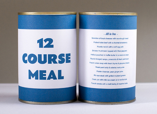 12 Course Meal In A Can