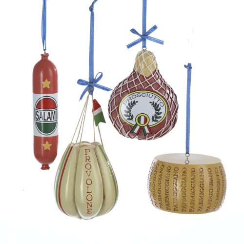 DELI PROSCIUTTO, PROVOLONE, SALAMI & PARMIGGIANO ORNAMENTS