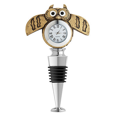 Owl Clock Wine Stopper