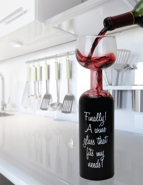 Big Mouth Ultimate Wine Bottle Glass