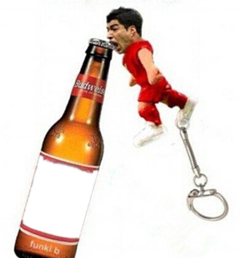 Hango Hot! New Arrival Luis Alberto Suarez Bottle Opener in World Cup With Vivid Bite Image,2014 New The Suarez bottle opener,in production,coming soon,please collect stores,we will reduce the price when have goods,2014 Brazil World Cup the Suarez Bottle Opener Souvenir Creative Gift