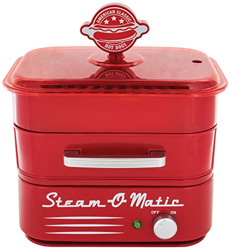 Smart Planet HDS1 Steam-O-Matic Red Hot Dog Steamer