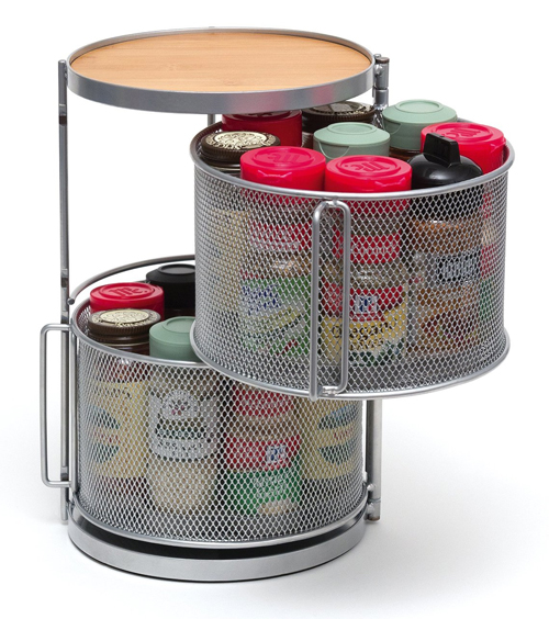 Spice Tower Spice Rack Organizer with Bamboo Top from Lipper International