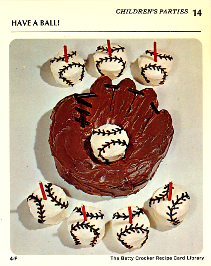 Have A Ball Baseball Mitt Cake from Betty Crocker Recipe Card Library