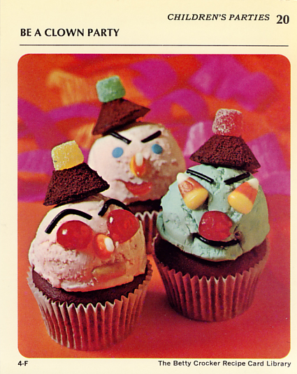 Be A Clown Party Clown Cupcakes Betty Crocker recipe card