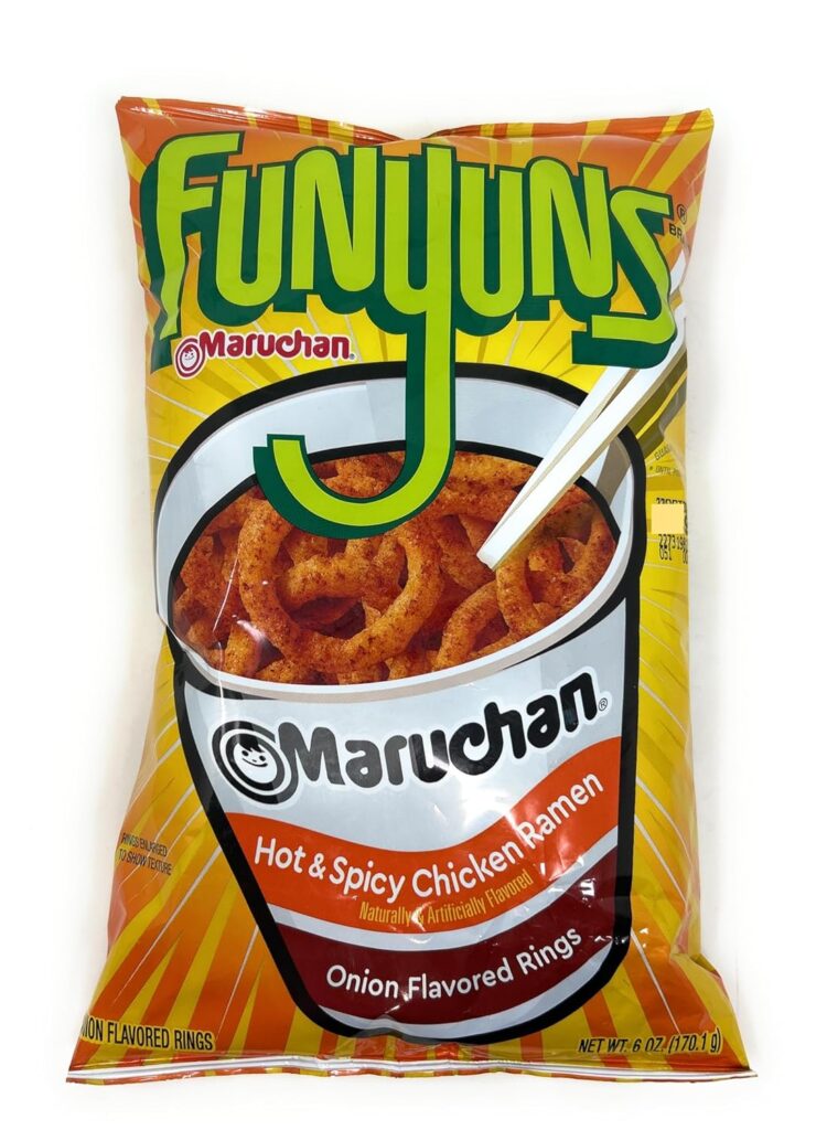 Funyuns Maruchan hot & spicy chicken ramen onion flavored rings - 6oz - 1 Bag 